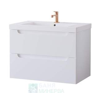 ATRIA 80 см Шкаф за баня с 2 бр чекмеджета с мивка THE GAP ROCA