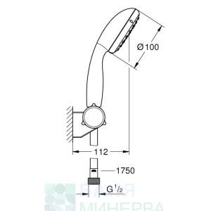 GROHE 2760110E Tempesta Душ Гарнитура с 2 струи