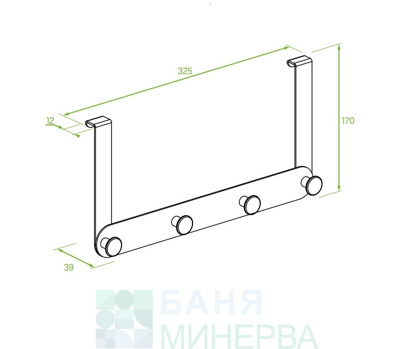LAVEO ALM 815S MIRI Четворна закачалка за кърпи за душ кабина Розово Злато - Image 2