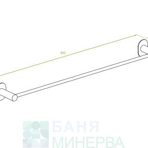 LAVEO ALM G16S MIRI Пръчка за хавлия Злато гланц