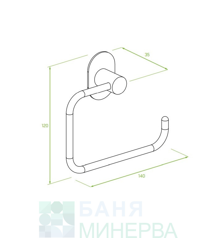 LAVEO ALM 620S MIRI Поставка за тоалетна хартия Бял - Image 2
