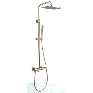 LAVEO TORES Brushed gold Душ колона злато мат с чучур