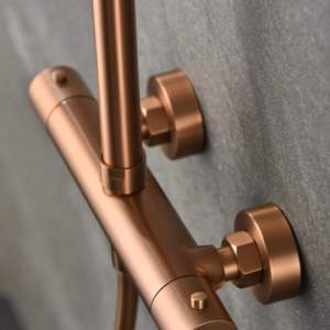 IMEX PRODUCTS MONZA Oro Rosa Cepillado Термостатна душ колона
