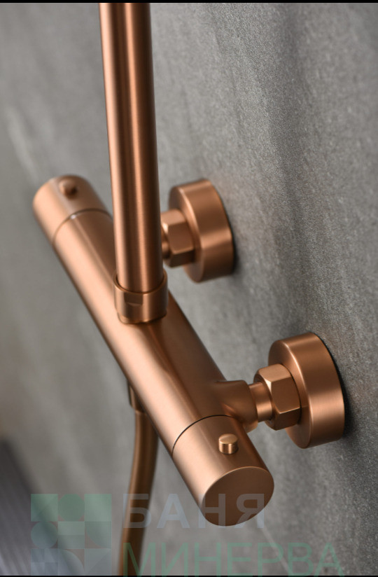 IMEX PRODUCTS MONZA Oro Rosa Cepillado Термостатна душ колона - Image 2
