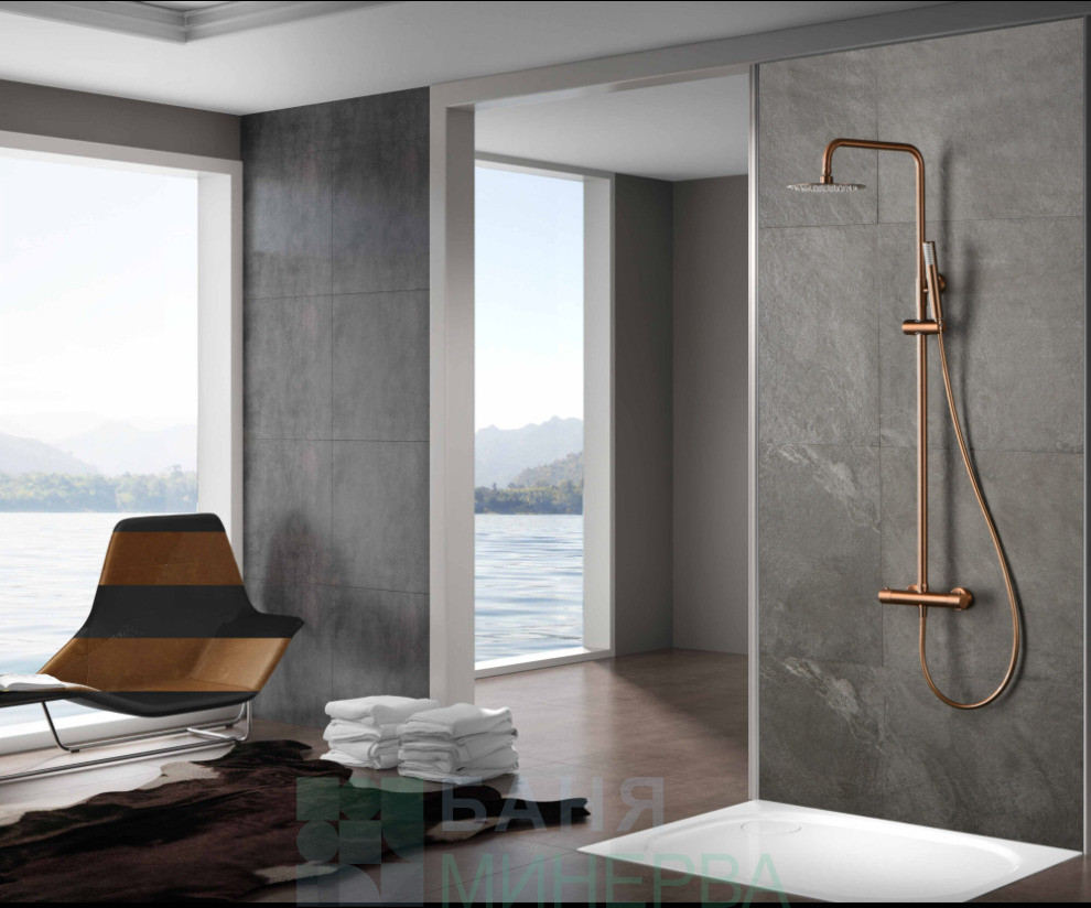 IMEX PRODUCTS MONZA Oro Rosa Cepillado Термостатна душ колона - Image 4