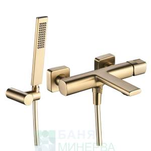LAVEO TORES Brushed gold Смесител вана-душ