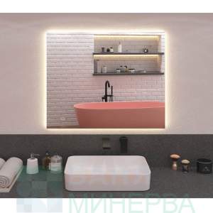 PROGETTO Огледало с LED осветление тъч нагревател и димер 80-60см