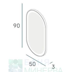 MT DANTE 50-90 см LED 7358 Огледало с нагревател