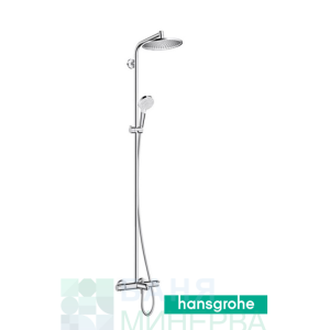 HANSGROHE 27320000 CROMETTA S 240 Душ система 1 jet с термостатичен смесител вана-душ