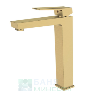 ICF 1418191BRUSH GOLD Месингов смесител висок за купа Елинор Злато мат