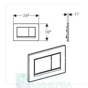 Geberit Sigma 30 Активатор бутон Хром 115.883.KH.1