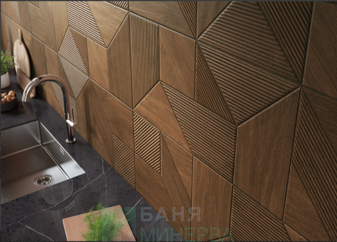 KERABEN NATURWOOD MOKA ART 40/120 Стенни плочки - Image 2