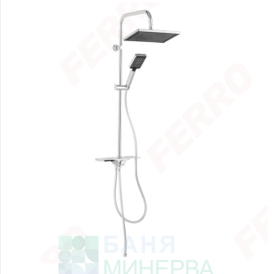 FERRO Kanto Verdeline NP94VL Душ комплект квадратна пита със слушалка без смесител