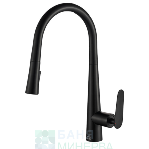 LAVEO NALDA BAY 769D Кухненски смесител Черен с изтеглящ се душ