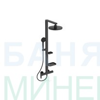 ПРОМО Душ система със стенен едноръкохватков смесител Ideal standard, черен мат BD584XG ALU+ CERAFLOW