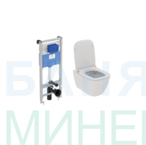 ПРОМО ПАКЕТ I.LIFE B R052001 Ideal standard R027767+T533001 конзолна тоалетна чиния с капак забавено падане