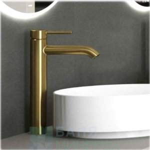 KLUDI BOZZ 38286N076 Смесител за умивалник матирано злато Висок