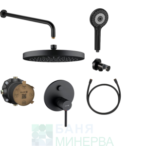 KLUDI BOZZ Black Bath Slimboxx Душ система за вграждане Черен мат