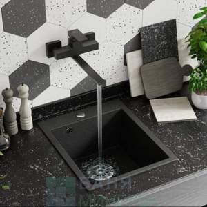 LAVEO CHICHI SBH 710T 48-39-19 см Черна гранитна кухненска мивка