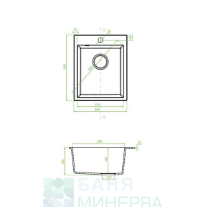 LAVEO CHICHI SBH 510T 48-39-19 см Бежова Гранитна кухненска мивка
