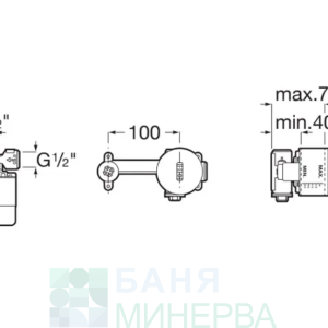 ROCA A5252206RG Вътрешно Тяло за вграждане на смесител Naia Rose Gold