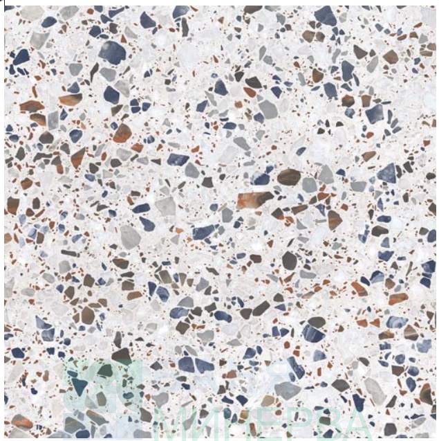 TERRAZZO VENETO BLUE Гранитогрес R 60-60 см Син 6542