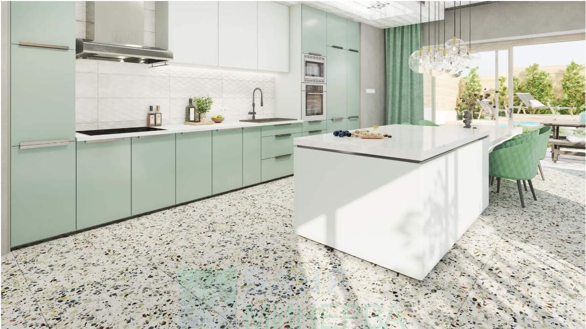 TERRAZZO VENETO GREEN Гранитогрес R 60-60 см Зелен 6540 - Image 4
