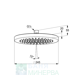 KLUDI BOZZ Black Bath Slimboxx Душ система за вграждане Черен мат