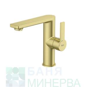 A5A405FVA0 Смесител за умивалник ROCA Targa със странична ръкохватка, brushed brass