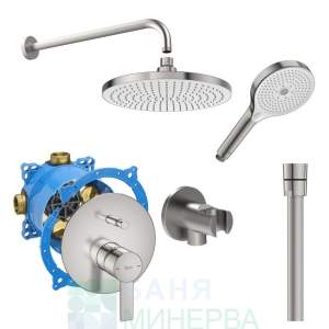 Комплект за вграждане ROCA Targa с душ глава ф 230 mm, хром A5A0B5FSM0 + A525869403 + A5B5250SM0 + A5B2118SM0 + A5B0250SM0 + A5B8114SM0 + A5B1803SM0