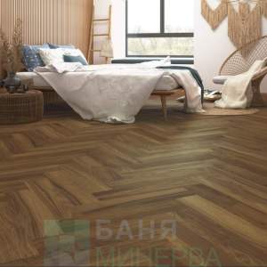 CLASSEN SPC Nuva HB Dryback 65204 Walnut Red Brown Винил Рибена кост