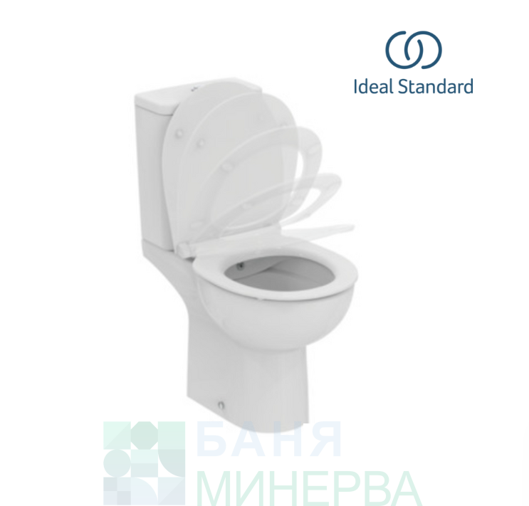 IDEAL STANDARD ПРОМО W007401 EUROVIT RimLS+ Моноблок Къса проекция с биде