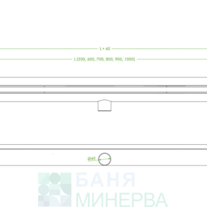 LAVEO SLIM BLACK Подов линеен сифон 50 см Черен мат COS 750D