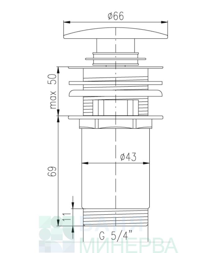 Клик сифон Large Antik MD0484SM - Image 4