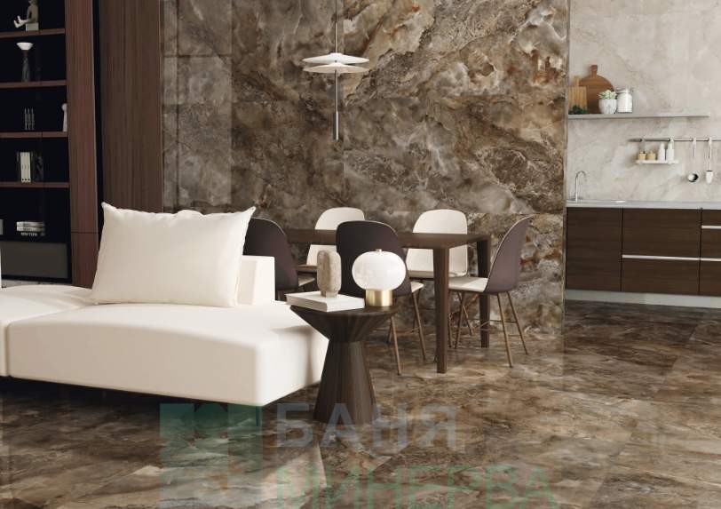 AURA BROWN 60-120 Полиран гранитогрес AZULEJOS BENADRESA Испания - Image 2