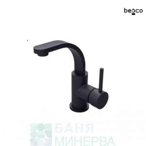 BESCO DECCO II Стоящ смесител за мивка Черен мат