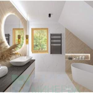EBONY HAYA 60-120 Geotiles Гранитогрес тип паркет шеврон