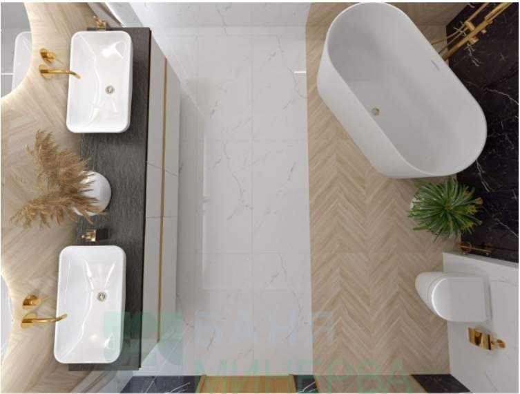 EBONY HAYA 60-120 Geotiles Гранитогрес тип паркет шеврон - Image 6