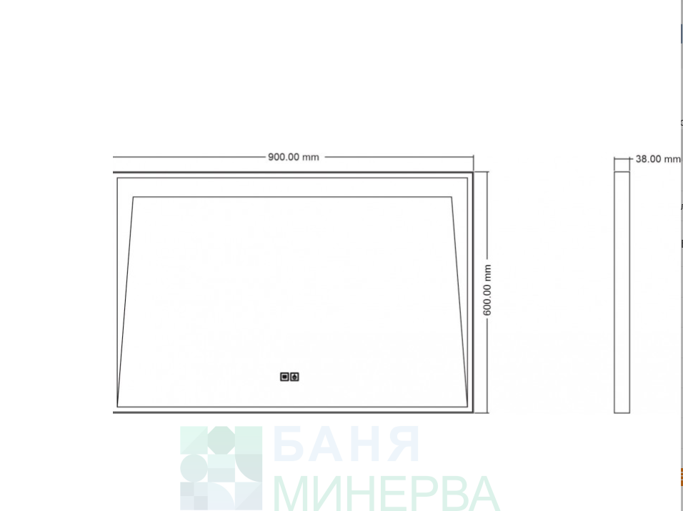 ICL 1818 Огледало с вградено LED осветление "Touch screen" и нагревател - Image 2