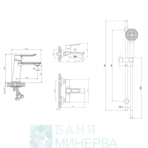 ICT 5007-3 Душ сет 3в 1