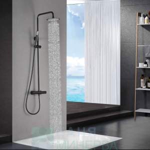 IMEX MONZA Black Matt 130804 Термостатна душ колона