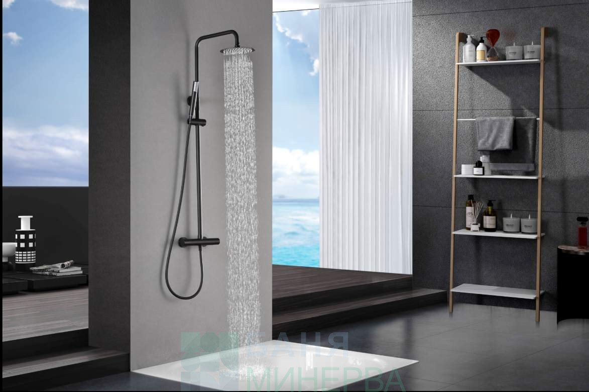 IMEX MONZA Black Matt 130804 Термостатна душ колона - Image 2