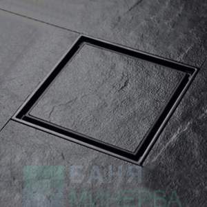 Kuadra Black Рогов сифон за баня 15-15 см