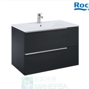 ROCA A852019532 Шкаф Elegant plus 80 matt black с 2 чекмеджета и умивалник