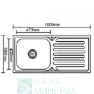 ICK10050R TAMPICO Кухненска мивка алпака 50-100 см Десен плот