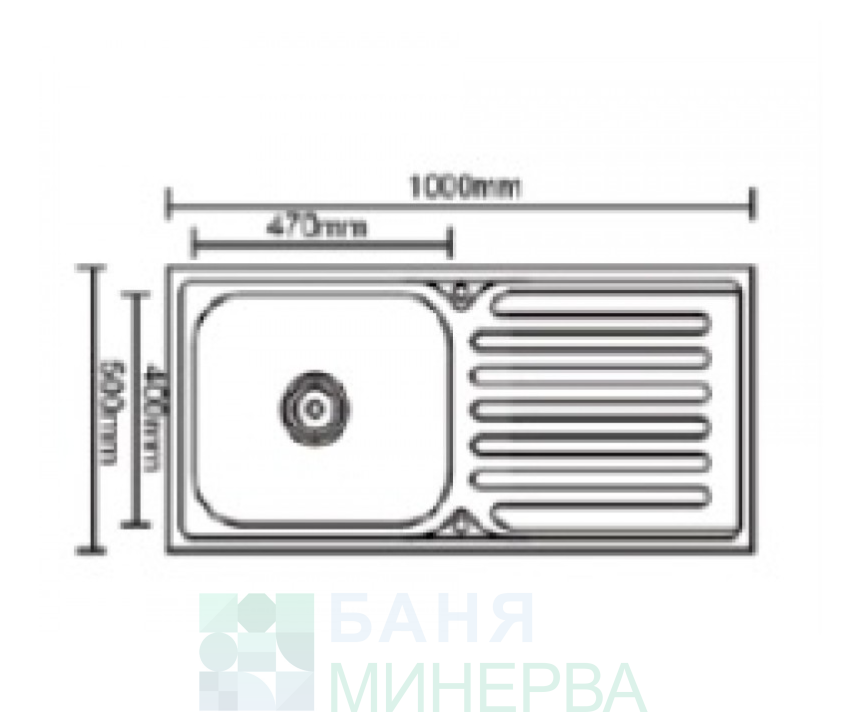 ICK10050R TAMPICO Кухненска мивка алпака 50-100 см Десен плот - Image 2