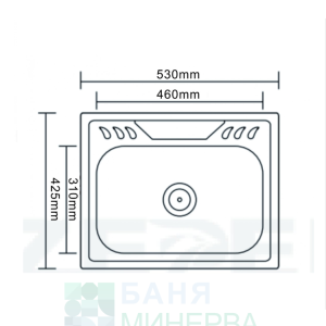 Кухненска мивка алпака ICK D5443P