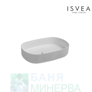 ISVEA INFINITY 10NF65055 Мивка върху плот 55*36*12см White Бял гланц