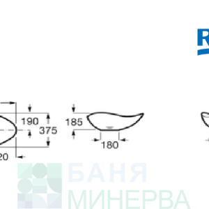 ROCA A327A13620 RUY OHTAKE 54-37.5 Порцеланов умивалник Бял Мат