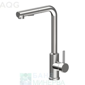 AQG INOX FAN 05FAN510IS Кухненски смесител с изтеглящ се душ Хром